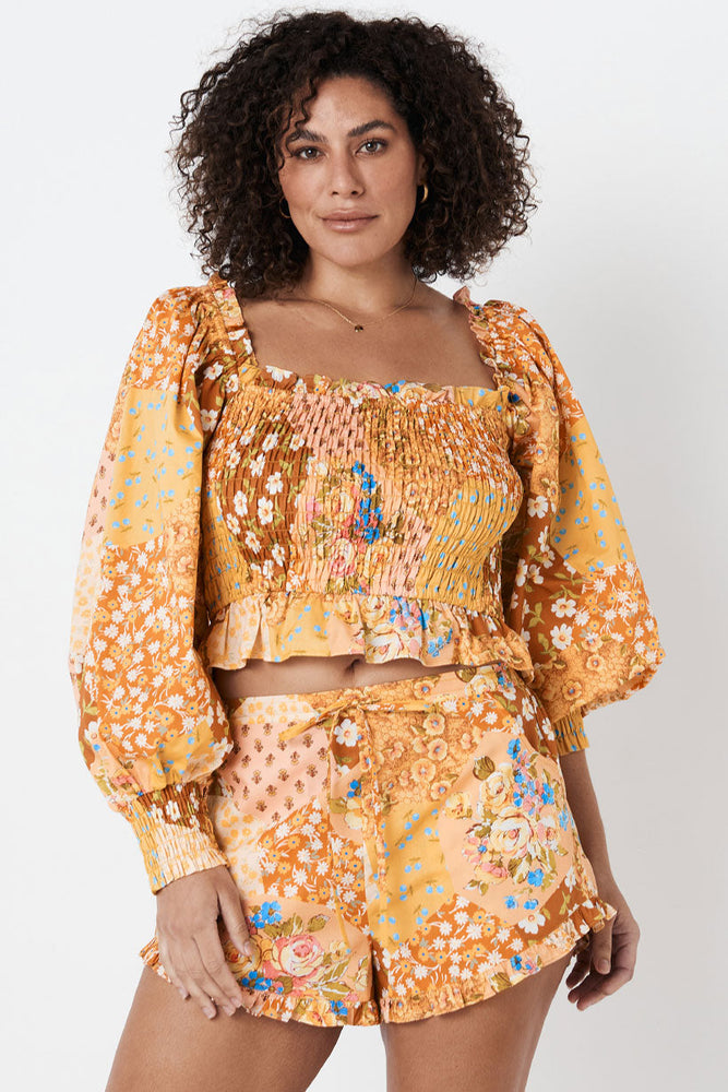 Freda Shirred Blouse