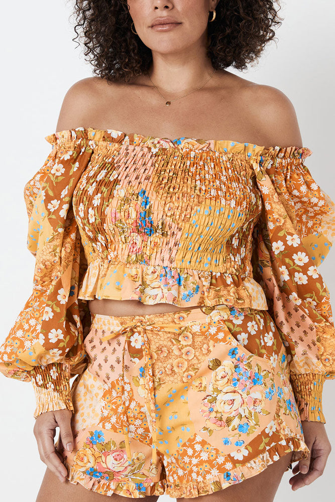 Freda Shirred Blouse