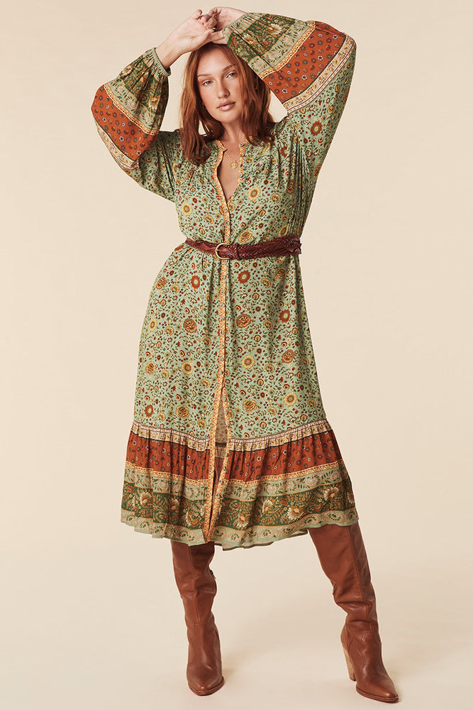 Lady Untamed Button Down Midi Dress